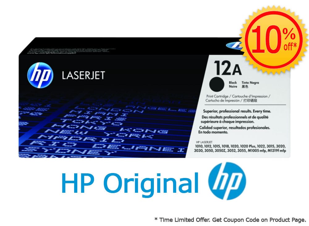 ตลับหมึกแท้ HP 12A Q2612A ของแท้ในกล่องบรรจุภัณฑ์